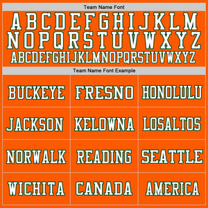 Custom Orange Green-White Mesh Authentic Football Jersey