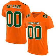 Load image into Gallery viewer, Custom Orange Green-White Mesh Authentic Football Jersey

