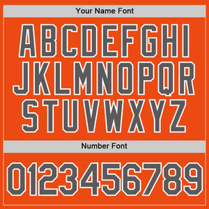 Custom Orange Steel Gray-White Performance T-Shirt