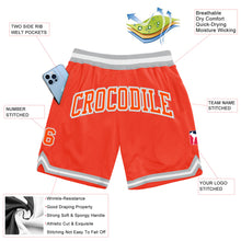 Load image into Gallery viewer, Custom Orange Orange-Gray Authentic Throwback Basketball Shorts
