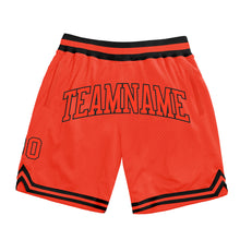 Load image into Gallery viewer, Custom Orange Orange-Black Authentic Throwback Basketball Shorts
