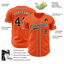 Load image into Gallery viewer, Custom Orange Black-City Cream Authentic Baseball Jersey
