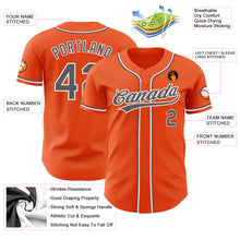 Load image into Gallery viewer, Custom Orange Steel Gray-White Authentic Baseball Jersey
