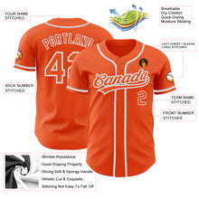 Load image into Gallery viewer, Custom Orange Orange-Gray Authentic Baseball Jersey
