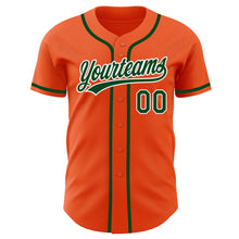 Load image into Gallery viewer, Custom Orange Green-White Authentic Baseball Jersey
