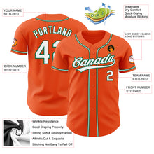 Load image into Gallery viewer, Custom Orange White-Kelly Green Authentic Baseball Jersey
