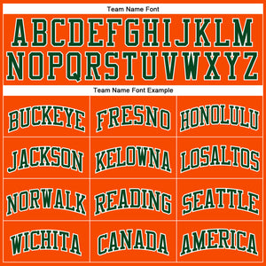 Custom Orange Green-White Authentic Throwback Basketball Jersey