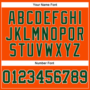 Custom Orange Green-White Authentic Throwback Basketball Jersey