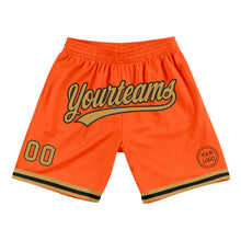 Load image into Gallery viewer, Custom Orange Old Gold-Black Authentic Throwback Basketball Shorts
