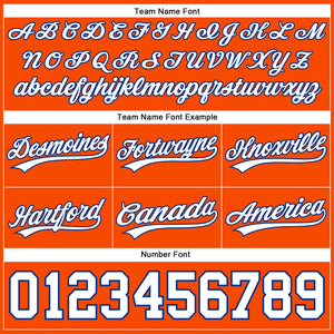 Custom Orange White-Royal Authentic Basketball Shorts