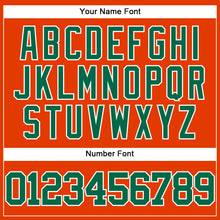 Load image into Gallery viewer, Custom Orange Kelly Green-White Authentic Baseball Jersey
