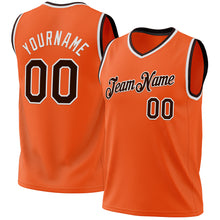 Load image into Gallery viewer, Custom Orange Brown-White Authentic Throwback Basketball Jersey
