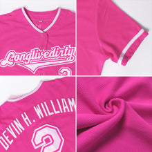 Load image into Gallery viewer, Custom Pink Black-Orange Authentic Baseball Jersey
