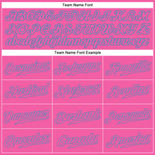 Load image into Gallery viewer, Custom Pink Pink-Light Blue Authentic Baseball Jersey
