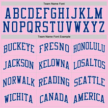 Load image into Gallery viewer, Custom Light Pink Royal-White Authentic Throwback Basketball Jersey
