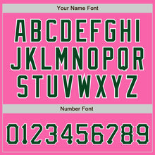 Load image into Gallery viewer, Custom Pink Green-White Authentic Baseball Jersey
