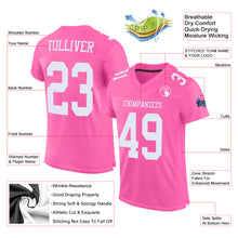 Load image into Gallery viewer, Custom Pink White Mesh Authentic Football Jersey
