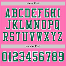 Load image into Gallery viewer, Custom Pink Kelly Green-White Mesh Authentic Football Jersey
