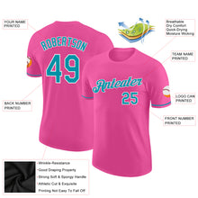 Load image into Gallery viewer, Custom Pink Teal-White Performance T-Shirt
