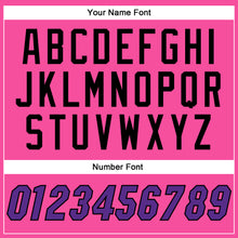Load image into Gallery viewer, Custom Pink Purple-Black Authentic Baseball Jersey
