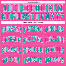 Load image into Gallery viewer, Custom Pink Teal-White Authentic Throwback Basketball Jersey

