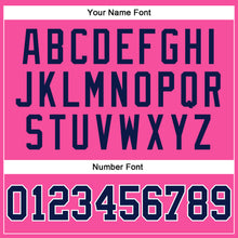 Load image into Gallery viewer, Custom Pink Navy-White Authentic Throwback Basketball Jersey
