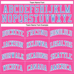 Custom Pink Light Blue-White Authentic Throwback Basketball Jersey