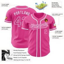 Load image into Gallery viewer, Custom Pink Pink-White Authentic Baseball Jersey
