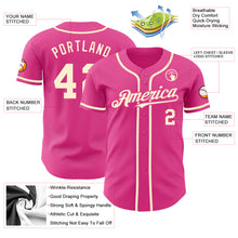 Load image into Gallery viewer, Custom Pink Cream Authentic Baseball Jersey
