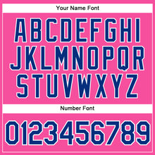Load image into Gallery viewer, Custom Pink White Pinstripe Royal Authentic Baseball Jersey

