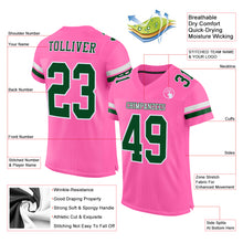 Load image into Gallery viewer, Custom Pink Green-White Mesh Authentic Football Jersey
