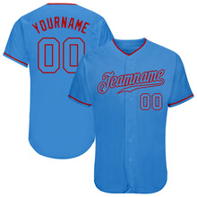 Load image into Gallery viewer, Custom Powder Blue Powder Blue-Red Authentic Baseball Jersey
