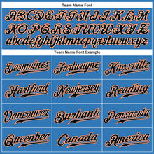 Load image into Gallery viewer, Custom Powder Blue Black-Orange Authentic Sleeveless Baseball Jersey
