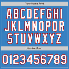 Load image into Gallery viewer, Custom Powder Blue White-Red Authentic Baseball Jersey
