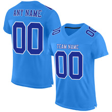 Load image into Gallery viewer, Custom Powder Blue Royal-White Mesh Authentic Football Jersey
