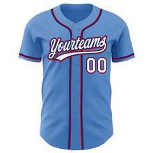 Load image into Gallery viewer, Custom Powder Blue White Royal-Red Authentic Baseball Jersey

