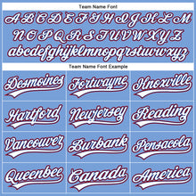 Load image into Gallery viewer, Custom Powder Blue White Royal-Red Authentic Baseball Jersey
