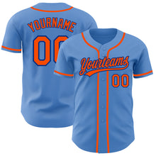 Load image into Gallery viewer, Custom Powder Blue Orange-Royal Authentic Baseball Jersey
