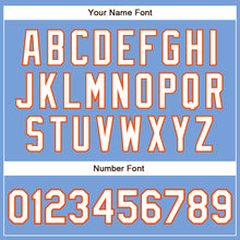 Load image into Gallery viewer, Custom Powder Blue White-Orange Authentic Baseball Jersey
