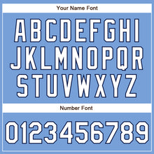 Load image into Gallery viewer, Custom Powder Blue White-Navy Authentic Baseball Jersey
