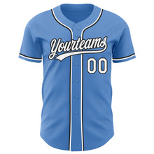 Load image into Gallery viewer, Custom Powder Blue White-Black Authentic Baseball Jersey
