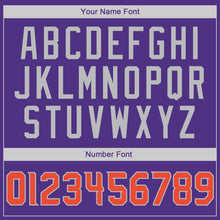 Load image into Gallery viewer, Custom Purple Orange-Gray Authentic Baseball Jersey

