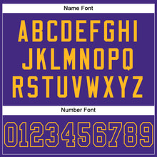 Load image into Gallery viewer, Custom Purple Purple-Gold Mesh Authentic Football Jersey
