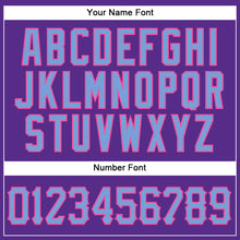 Load image into Gallery viewer, Custom Purple Light Blue-Pink Authentic Sleeveless Baseball Jersey
