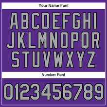 Load image into Gallery viewer, Custom Purple Gray-Black Authentic Sleeveless Baseball Jersey
