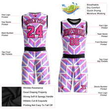 Load image into Gallery viewer, Custom Purple Pink-Black Round Neck Sublimation Basketball Suit Jersey
