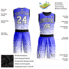 Load image into Gallery viewer, Custom Purple White-Black Round Neck Sublimation Basketball Suit Jersey
