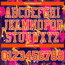 Load image into Gallery viewer, Custom Purple Orange-Gold Music Festival Round Neck Sublimation Basketball Suit Jersey
