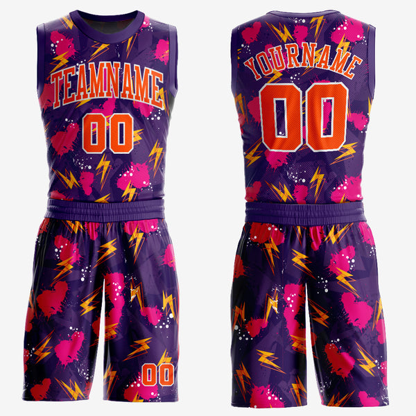 Custom Purple Orange-Gold Music Festival Round Neck Sublimation Basketball  Suit Jersey Fast Shipping – FiitgCustom