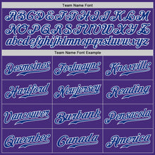 Load image into Gallery viewer, Custom Purple Royal-White Authentic Baseball Jersey
